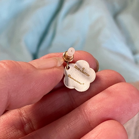 SALE 2/$20 Vintage Reed & Barton pierced earrings,silver & gold w/butterflies - Picture 4 of 5